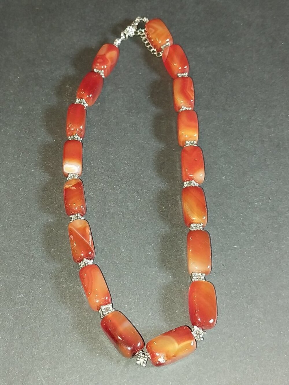 Vintage Carnelian Beads Necklace
